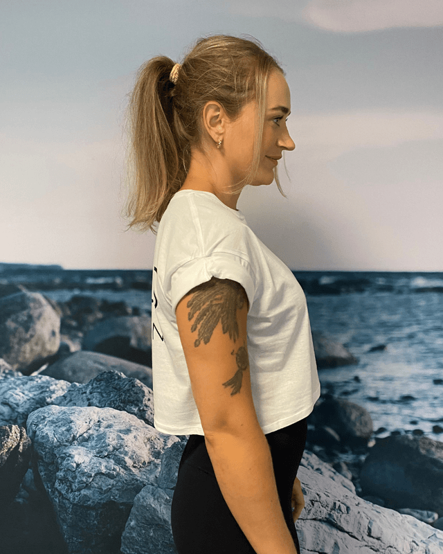 GRETTEL Crop top hvit