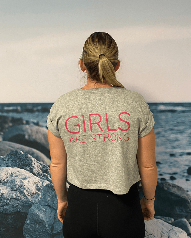 GRETTEL Crop top grå